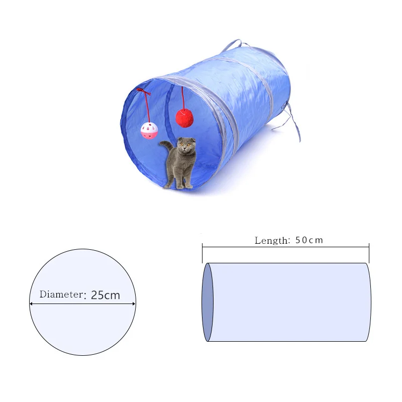 Маленькие питомцы туннели для кошек хомяк кролик Упражнение трубка Висячие Hairball нейлон двойные концы Pet игра прохода Аксессуары для кошек поставки