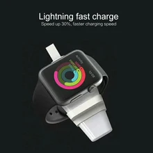 Беспроводной портативный зарядное устройство для Apple I Watch Series Watch зарядный кабель 2 мм Беспроводное зарядное устройство для I Watch 1 2 3 4 док-адаптер