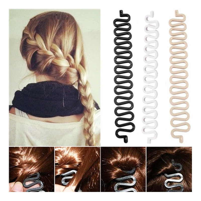Us 0 73 18 Off New French Plait Hair Braiding Tool Make Professional Looking French Braid In Notime Plastic Material Braid Beauty Color Random In