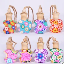 Высококачественные 12 мл/15 мл Mix Стиль полимерной глины автомобиль духи висит бутылка с деревянной пробки 100 шт./лот