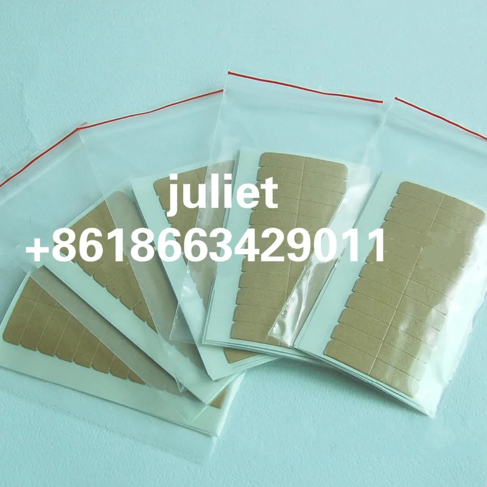 600pcs 50 Sheets 0.8*4cm Water Proof Super Hair Tapes Adhesive Brown Kraft Double Side Tape for Tape Hair Extension MORE 4 MONTH