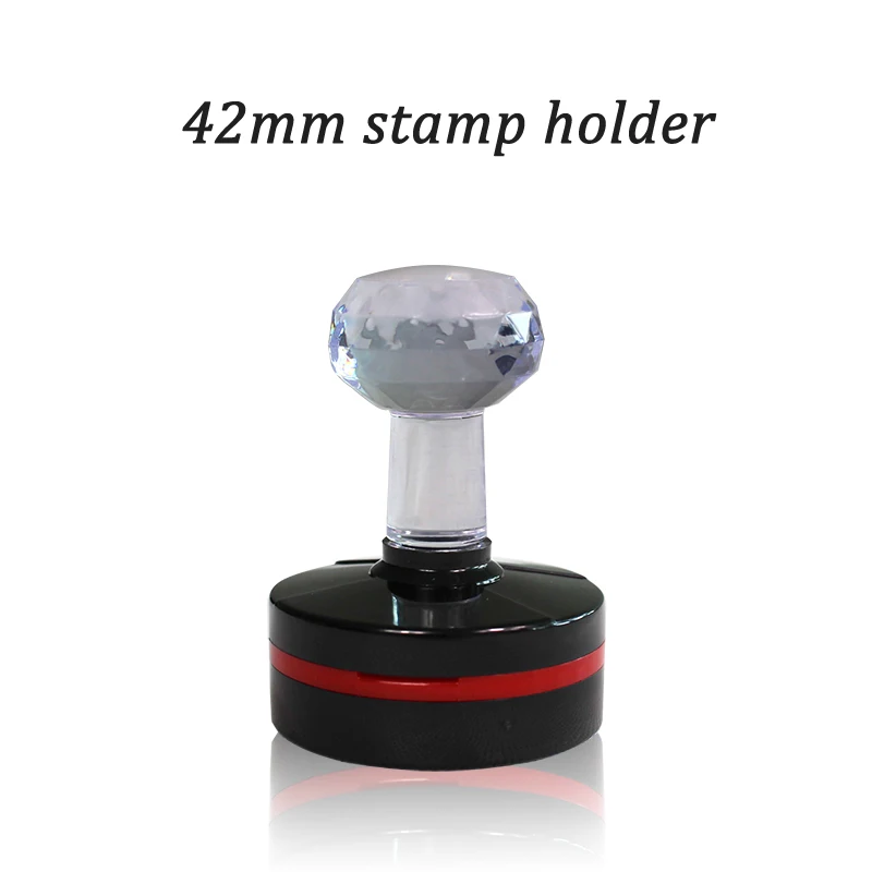 

42mm Round Circle Stamp Shell Holder +Rubber Pad Photosensitive flash stamp