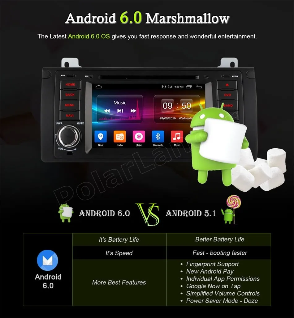 HD 1024X600 автомобильный dvd плеер Android 6 0 для B/MW E39 X5 M5 E38 E53 радио GPS четырехъядерный WIFI