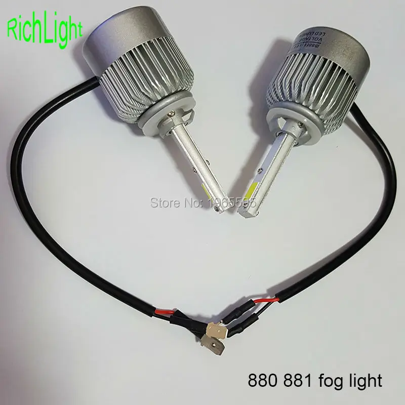 880 881 H27 cree cob led car fog light hid xenon halogen bulb 01