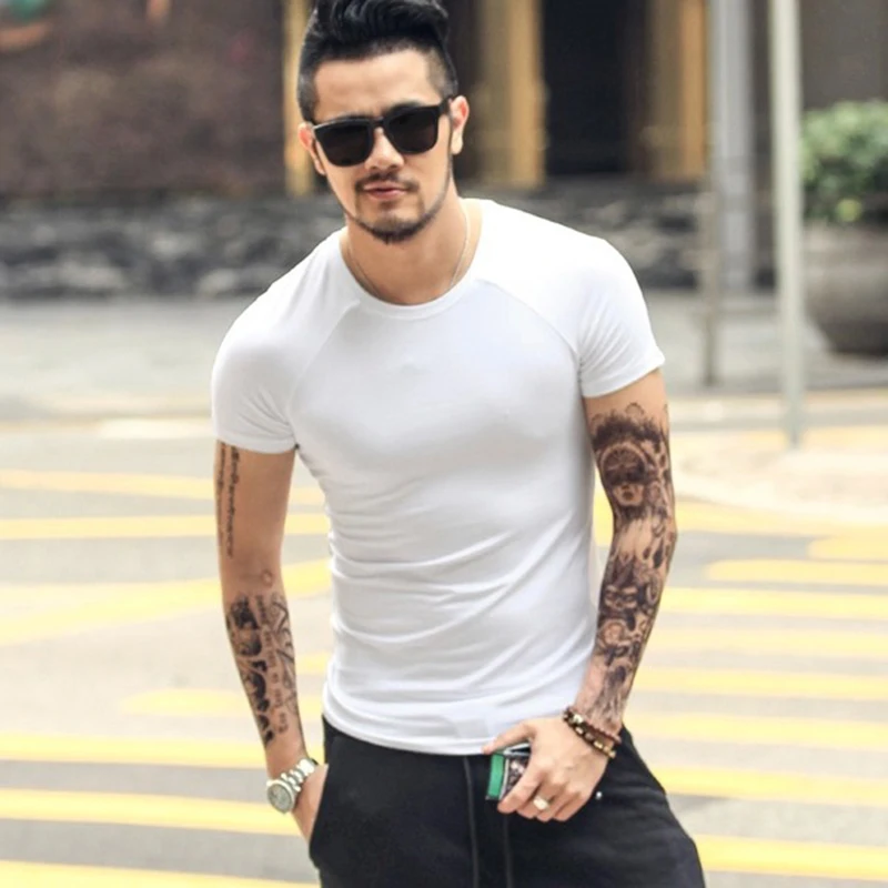 

2019 Summer T-Shirt Sport Running simple O-neck for man 2 color