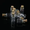 10pcs/lot 0.5ml 18x10mm Mini Glass Bottle Vial with Cork Stopper Storage Pendant 6