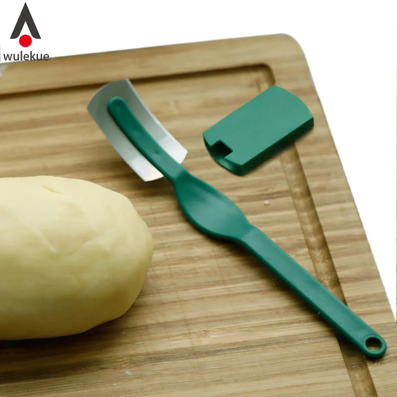 Wulekue Curve Arc Western style Knife For Baking Bread Baguette Cutting