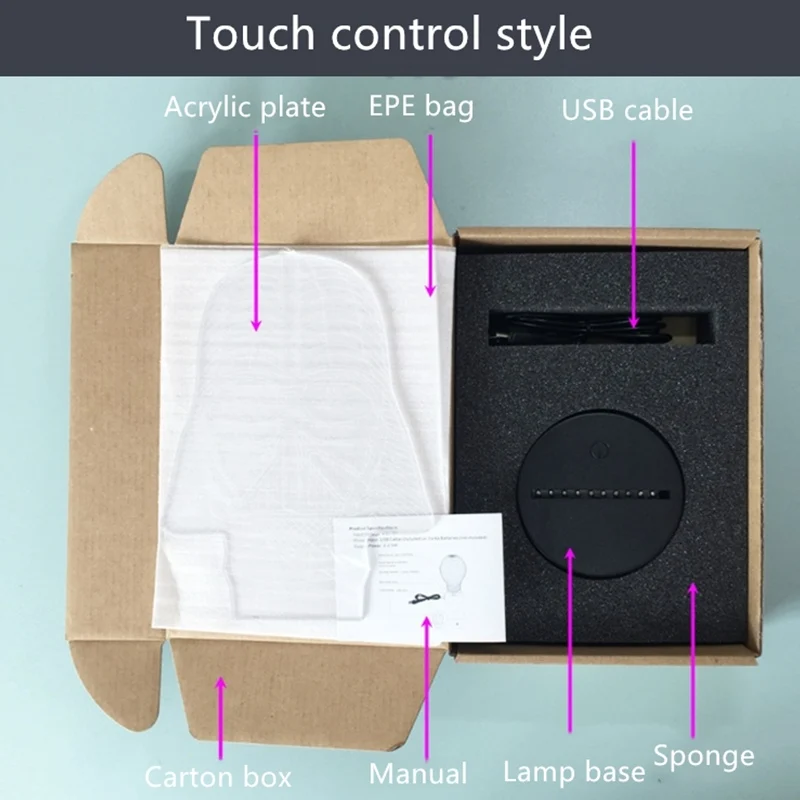 3D lamp touch package 800