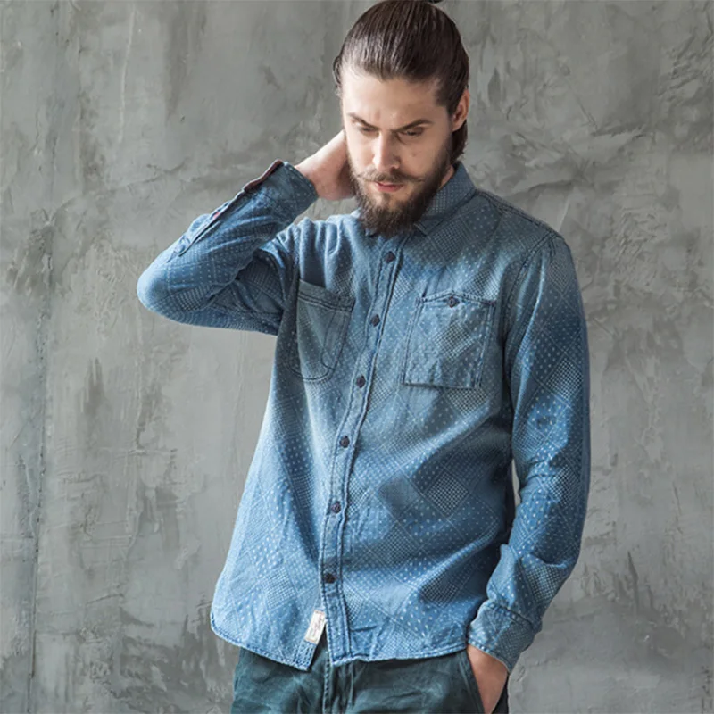 

Vintage Heavy Washed Casual Denim Shirts Men Slim Fit Social Shirt Camisas Para Hombre Mens Clothing Summer 2017