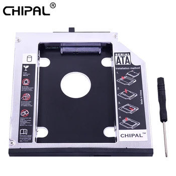 

CHIPAL 2nd HDD Caddy 12.7mm SATA 3.0 for 2.5'' 2T SSD Case Hard Disk Enclosure for ThinkPad T420 T430 T520 T530 ODD CD DVD ROM