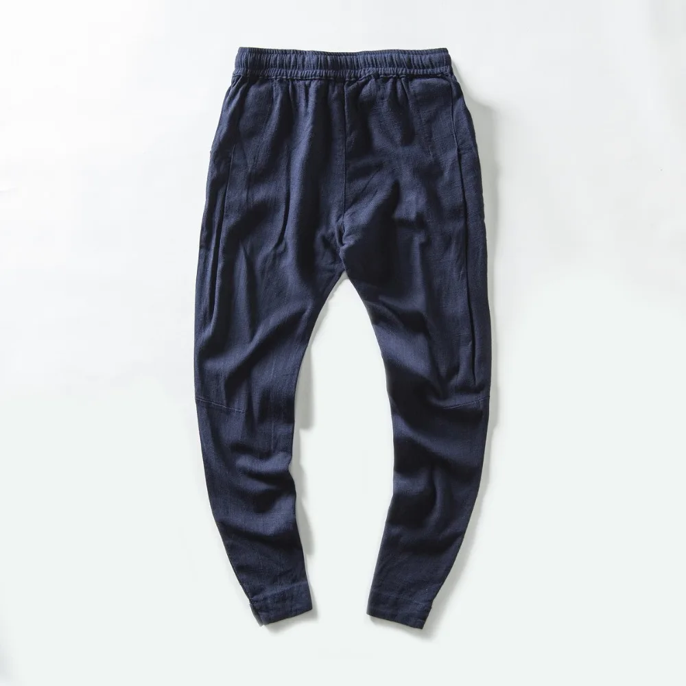 2018 осенние брендовые льняные брюки мужские повседневные модные однотонные мужские брюки эластичные брюки мужские весенние брюки pantaloni