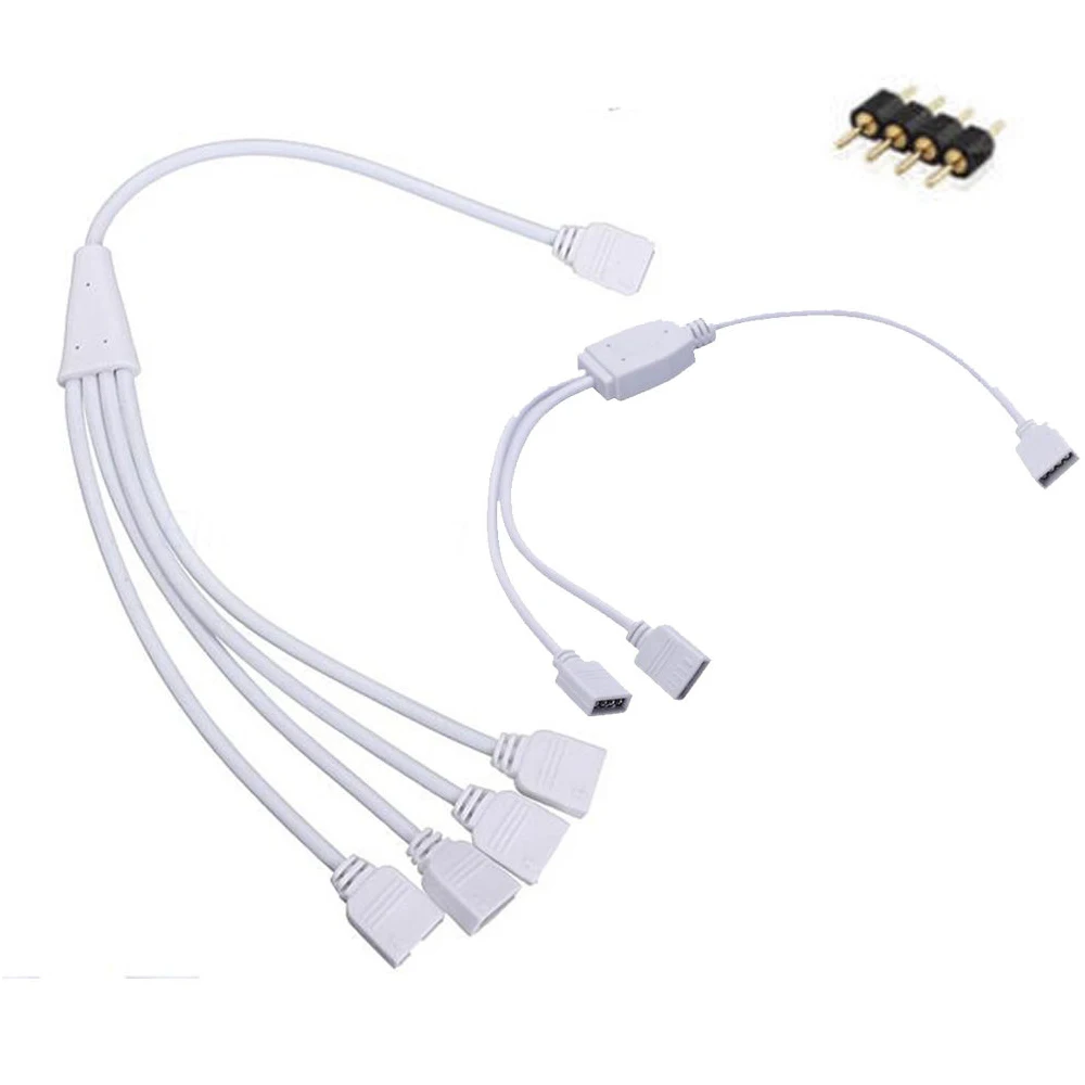 4Pin 5pin RGB коннектор rgbw кабель от 1 до 2 3 4 гнездо к гнезду разветвитель Удлинительный