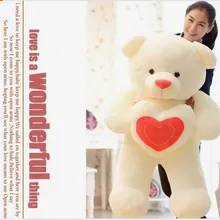 Прекрасный обнять Медведь Кукла Медвежонок с любовью сердце плюшевые игрушки куклы подарок на день рождения красный около 120 см