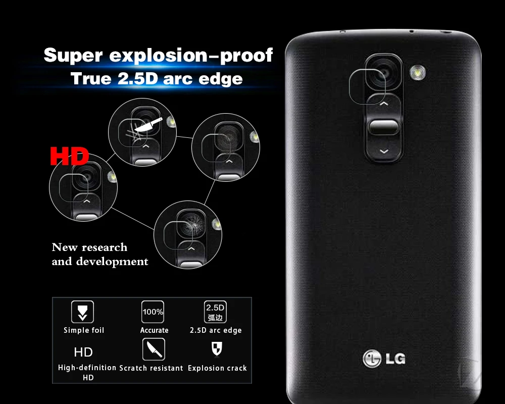 Аксессуар для задней камеры Защитная пленка экрана LG G2 MINI D610 D618 закаленное стекло