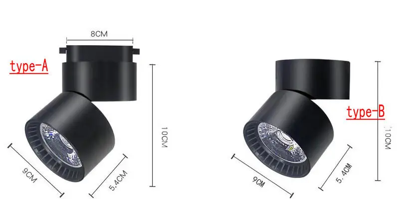 COB светодиодный Трековый светильник 10 Вт 15 Вт Диммируемый светодиод COB место на рельсе огни 360 градусов вращение регулируемый светодиодный лампы AC110V 220V