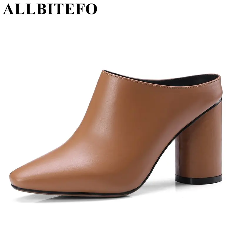 pointed thick heels