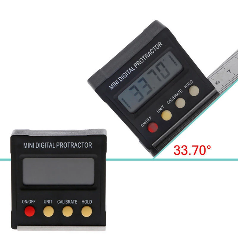 

360 Degree Mini Cube Digital Gauge Magnetic Base Angle Protractor Level Inclinometer