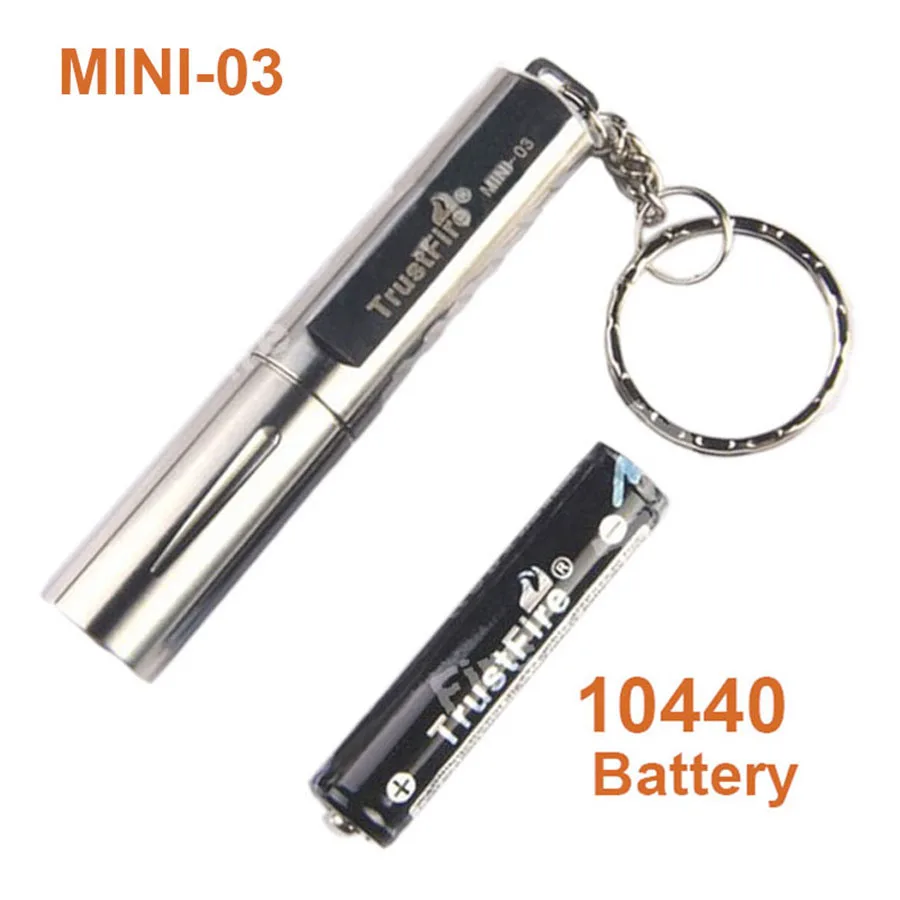 Trustfire mini03 водонепроницаемый мини-светильник из нержавеющей стали* XPG R5 светодиодный фонарь брелок Светильник фонарь+ Trustfire 10440 Батарея