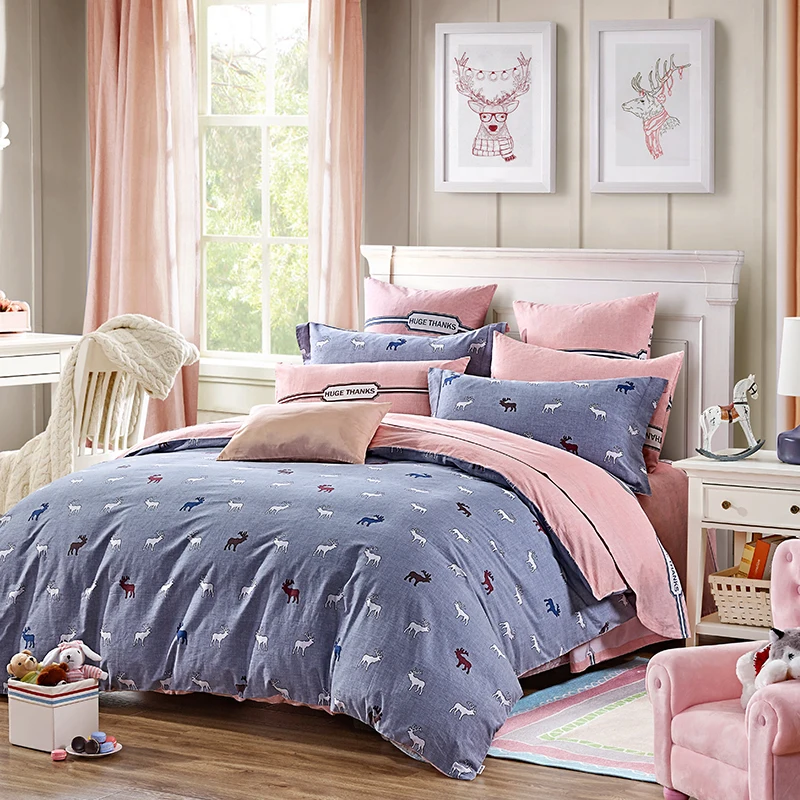 BEYOND Warm Soft Sanding Bedding Sets 4Pcs Animal Pattern Kids Duvet