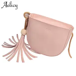 Aelicy девушка сумка кисточкой Женская кожаная для женщин 2019 bolsa feminina дропшиппинг torebki damskie