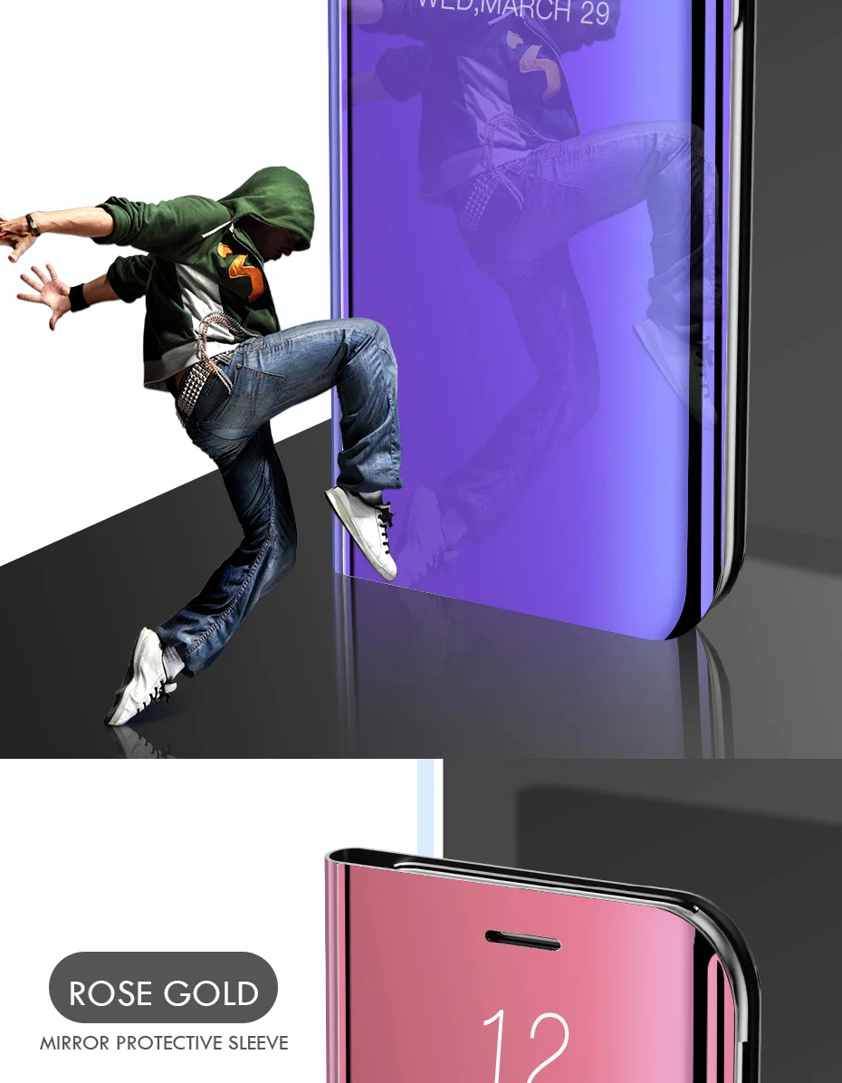 Mirror Flip Phone Case for Samsung Galaxy A11 A31 A51 A71 A81 Cover For Samsung Galaxy S20 Ultra S10 Plus S10E Note 10 Pro Cover cute samsung cases