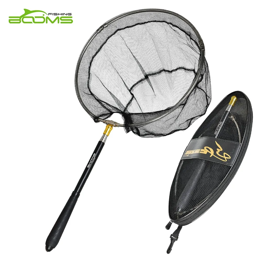 

Booms Fishing N3 Compact Portable Retractable Telescoping Folded Fly Fishing Landing Net Nylon Mesh 71-193cm Fishing Tackle