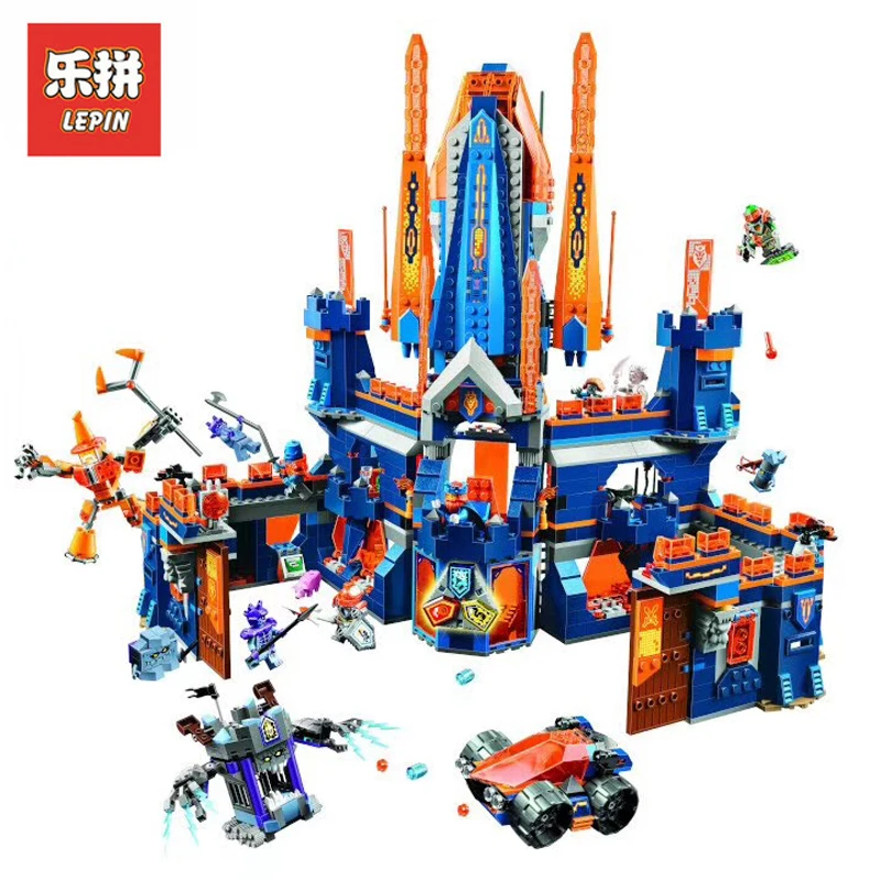 

In Stock Lepin Sets 14037 1295Pcs Nexus Knights Figures Knighton Castle Model Building Kits Blocks Bricks Educational Toys 70357