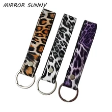 Кошелек для ключей с леопардовым принтом для женщин и мужчин, Женское кольцо из искусственной кожи, креативные ключницы разных цветов, Carteira