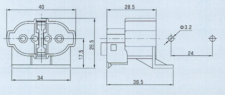 

retail 2g7 lampholder light socket for H light surface mounted style
