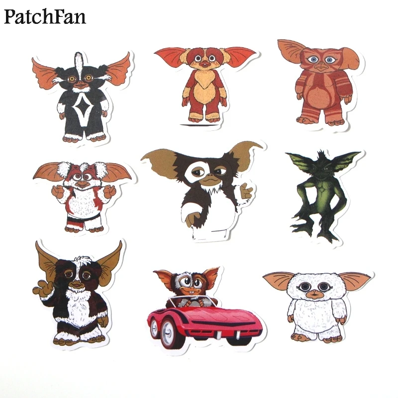 12 компл./лот patchfan 66 шт./компл. Gremlins Gizmo стильная футболка с изображением персонажей видеоигр игрушка наклейки для скрапбукинга альбом Ноутбук наклейка Стикеры A1701