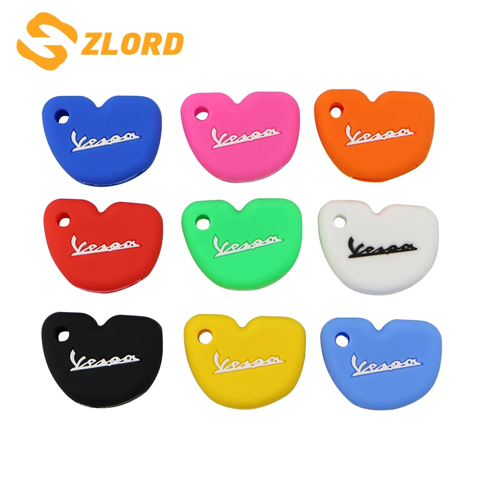 

Zlord Silicone Car Key Case Protection Cover Cases Fit for Vespa Enrico Piaggio GTS300 LX150 Fly 125 3vte Gts 200 Motorcycle Key