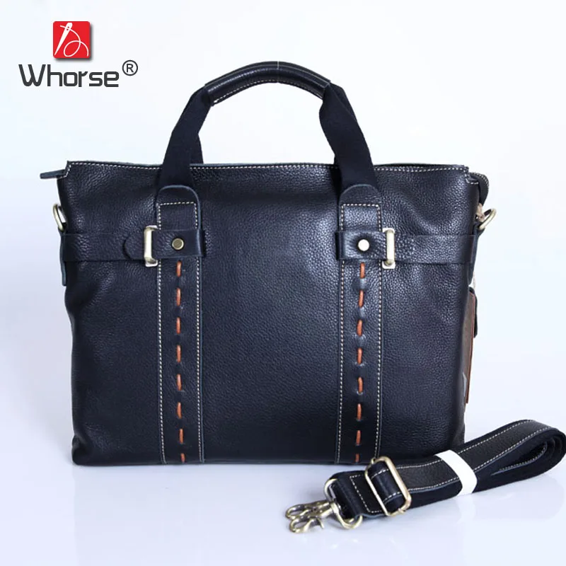 Top Quality Handmade Rope Criss-Cross Genuine Cowhide Leather Mens Business Briefcase 15 inch Laptop Bag Messenger Bags W092686 Top Quality Handmade Rope Criss-Cross Genuine Cowhide Leather Mens Business Briefcase 15 inch Laptop Bag Messenger Bags W092686