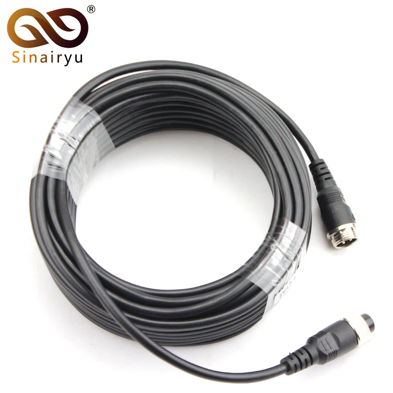 

Sinairyu 4 Pin Extension Cable 10M 15M 20M Aviation Extension Video Cable Four Core Video Premium Cable Car Aviation Accessories