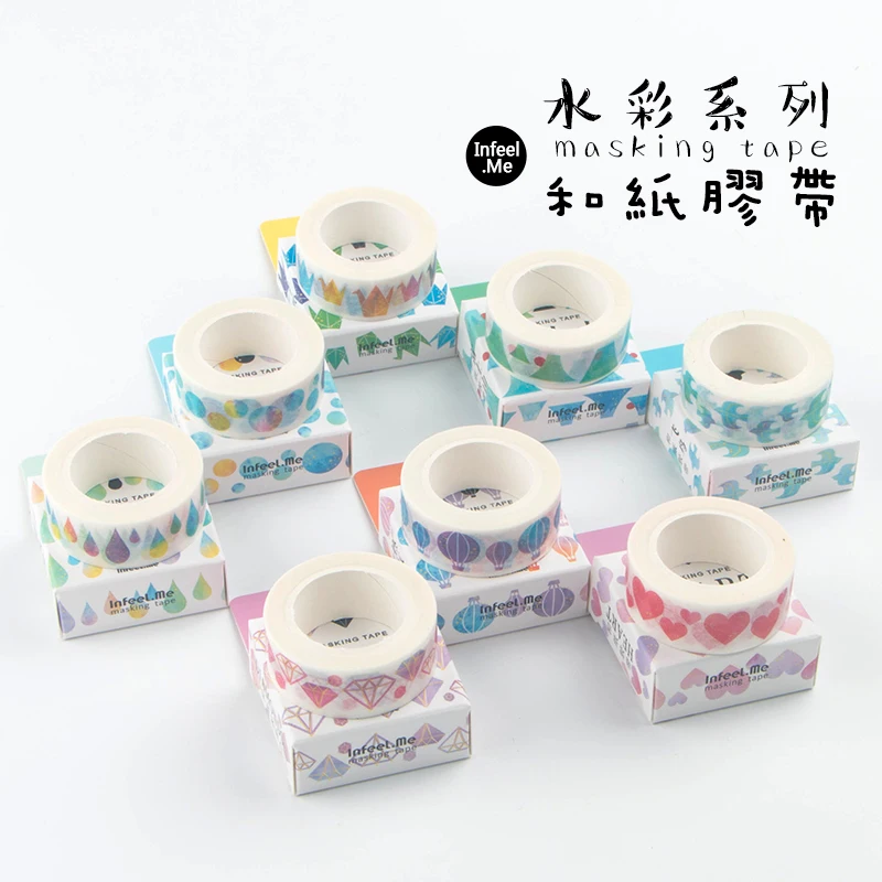 

1pc New 1.5cm Wide Infeel Me Brand Fresh Little Feature Washi Tape Adhesive Tape DIY Scrapbooking Sticker Label Masking Tape