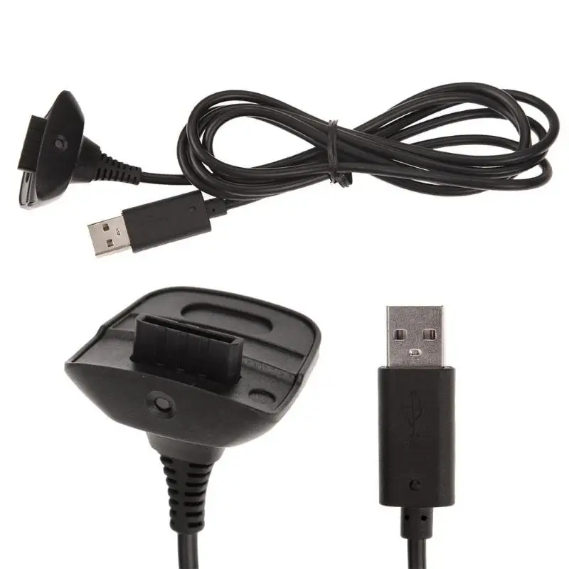 Черный USB игровой контроллер зарядный кабель беспроводной контроллер геймпад джойстик источник питания зарядное устройство кабель для Xbox 360