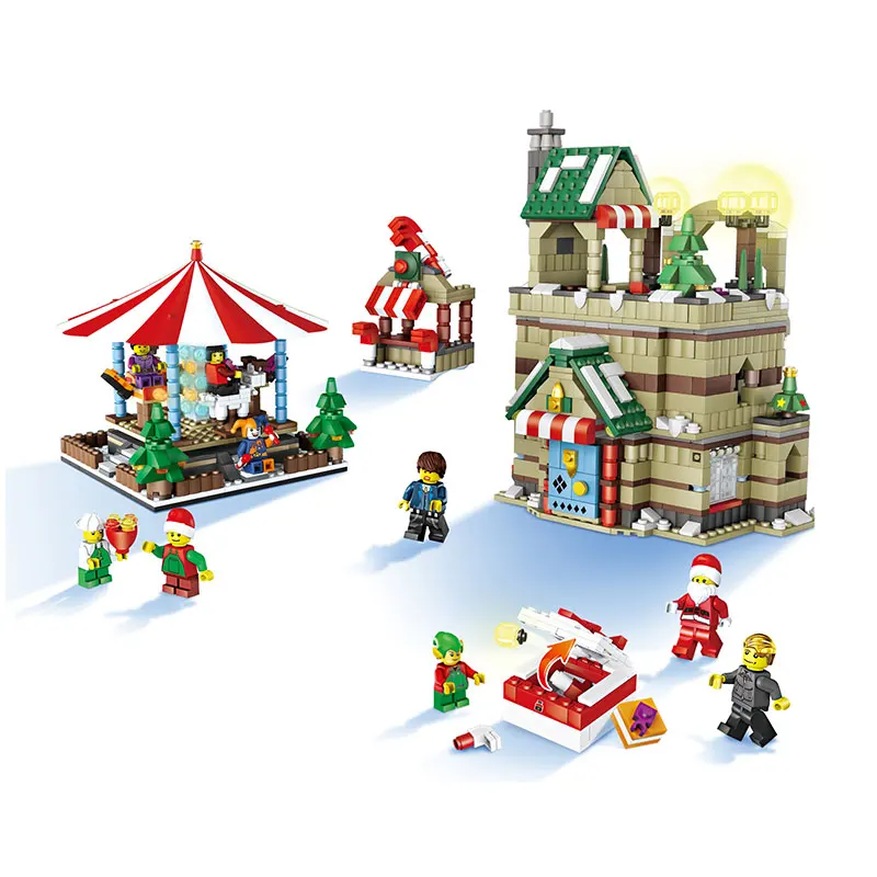 ABS Рождественский здание игрушка Рождественский Строительство игрушки обучение способность Дисплей украшения развивающие интересы