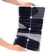 18V 25W Solar Power Panel Flexible Boat Car Vehicle Auto Solar Energy Battery Panel For Outdoor Activity 535*280*25mm