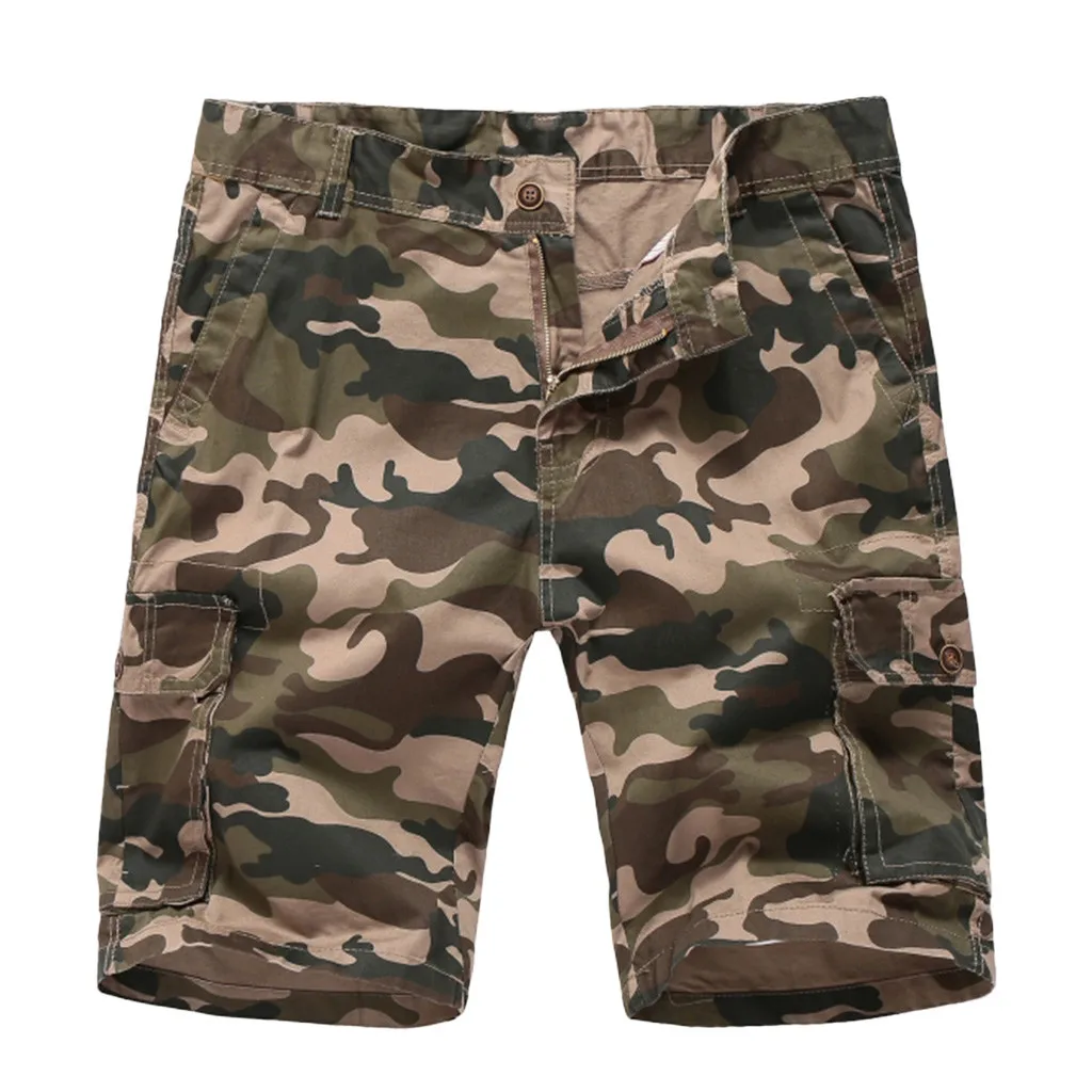 Мужские шорты модные пляжные шорты мужские повседневные камуфляжные шорты в стиле милитари короткие брюки мужские бермуды карго комбинезоны Mar5 - Цвет: CO