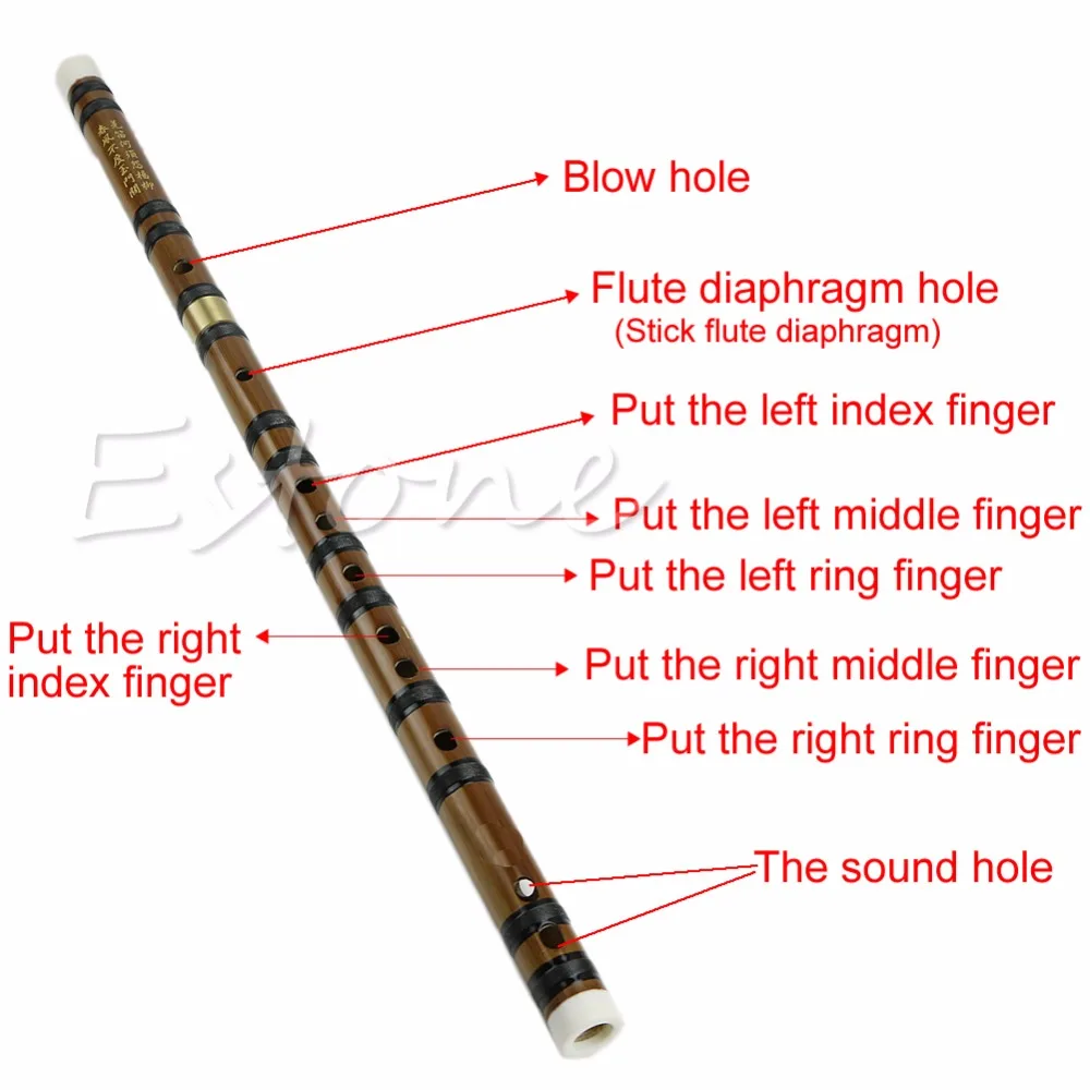 Китайский традиционный музыкальный инструмент ручной работы бамбуковая флейта в D ключ