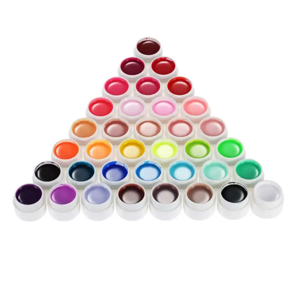 

36 Colors Nail Gel 8ml Nail Art Glitter UV Lamp Nail Polish Gel Acrylic Builder Glue Solid Set Long Lasting