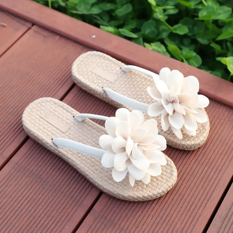 Summer Open Toe Outside Women Slippers Low Flat with Platform Flip ...