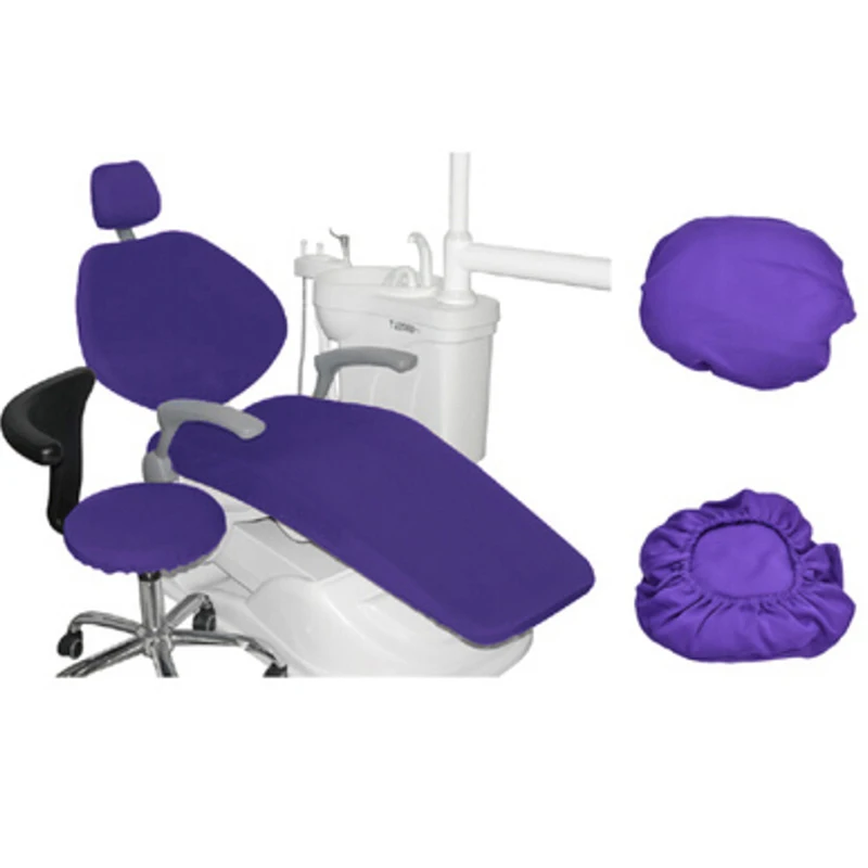Стоматологическое кресло из искусственной кожи, чехол для сиденья, эластичные чехлы на кресла, водонепроницаемый защитный чехол, защита для стоматолога, оборудование, 1 комплект - Цвет: Purple