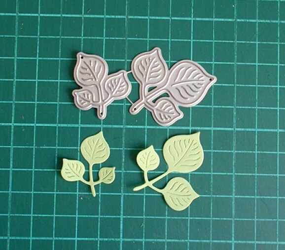 

New In DIY Leaf Leaves Carbon Steel Die Cutting Dies Scrapbooking Embossing Silver Cut Metal Stencils Decorative Cards Tool