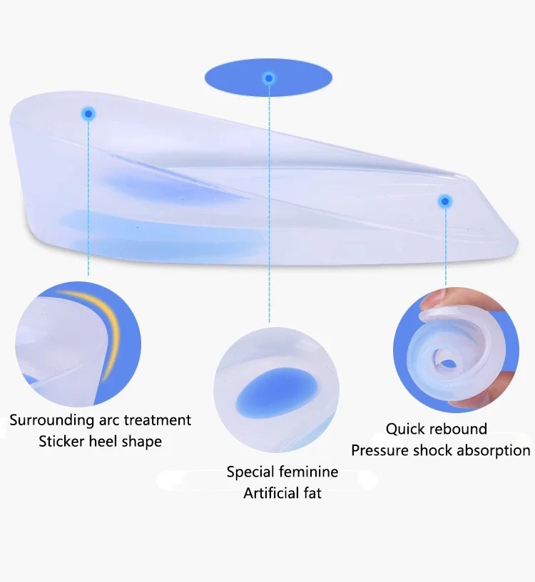 Силиконовые гелевые чашечки для обуви, вставки из силикагеля, стельки для подошвенного фасциита, костные шпоры, облегчение боли, боль и уход за ногами