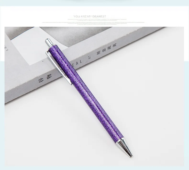 1 шт кавайные шариковые ручки блестящие металлические шариковые ручки шариковые студенческие ручки для школы канцелярские принадлежности офисные принадлежности 1,0 мм