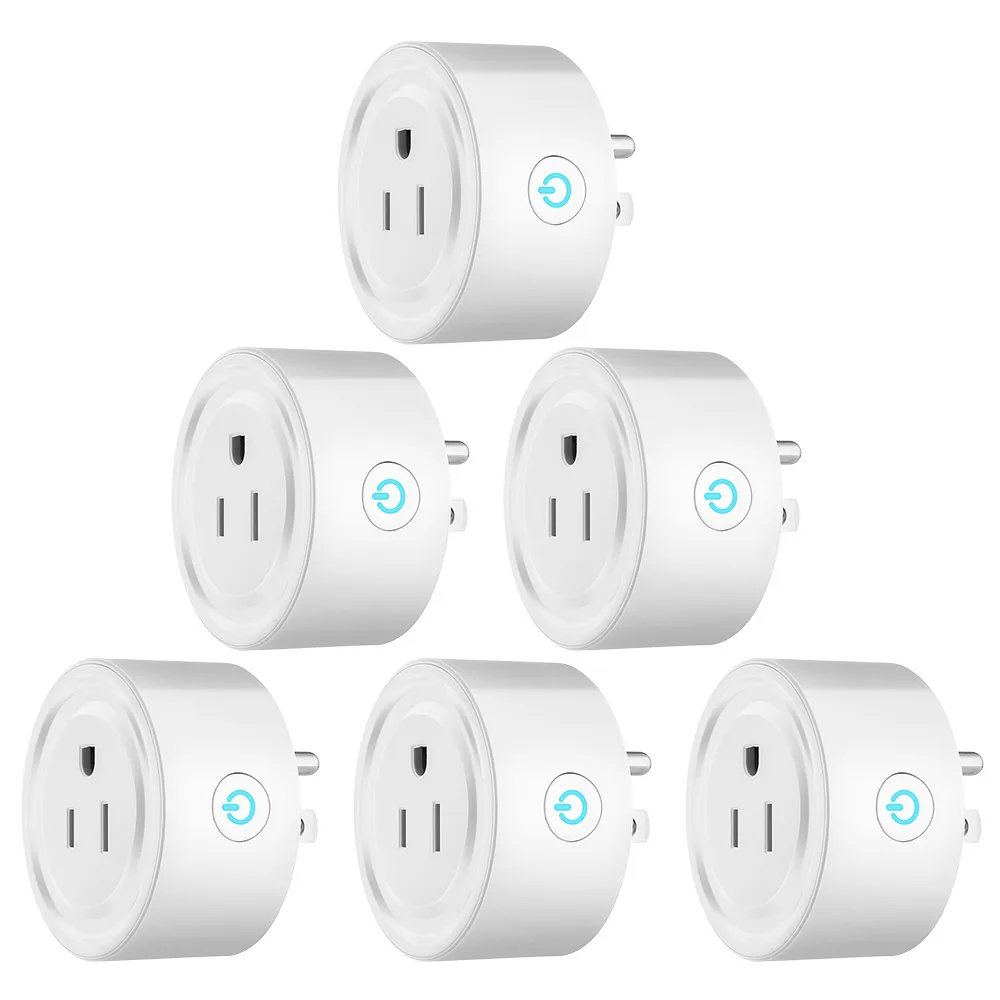 

6PCS Intelligent Mini WiFi Sockets Compatible with Amazon Alexa