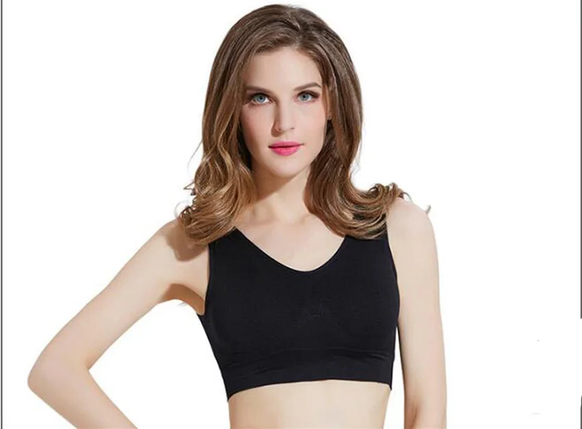 

Flying ROC Sports Bra High Stretch Breathable Top Fitness Women Padded for Running Yoga Gym Seamless Crop Bra Gradient Sport Bra