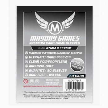 

50 PCS/Bag Card Game Mayday Sleeve 125% Thicker 87*112mm Square Size Transparent Card Protector Board Game Sleeve