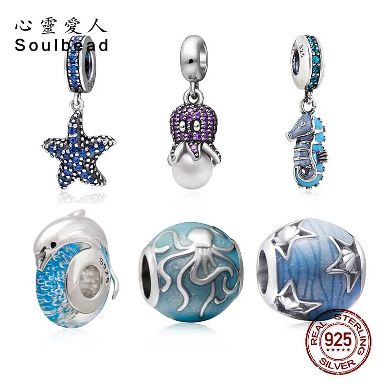 Бусины шармы Soulbead из серебра 925 пробы с фианитами животные StoneMarine зеленой эмалью