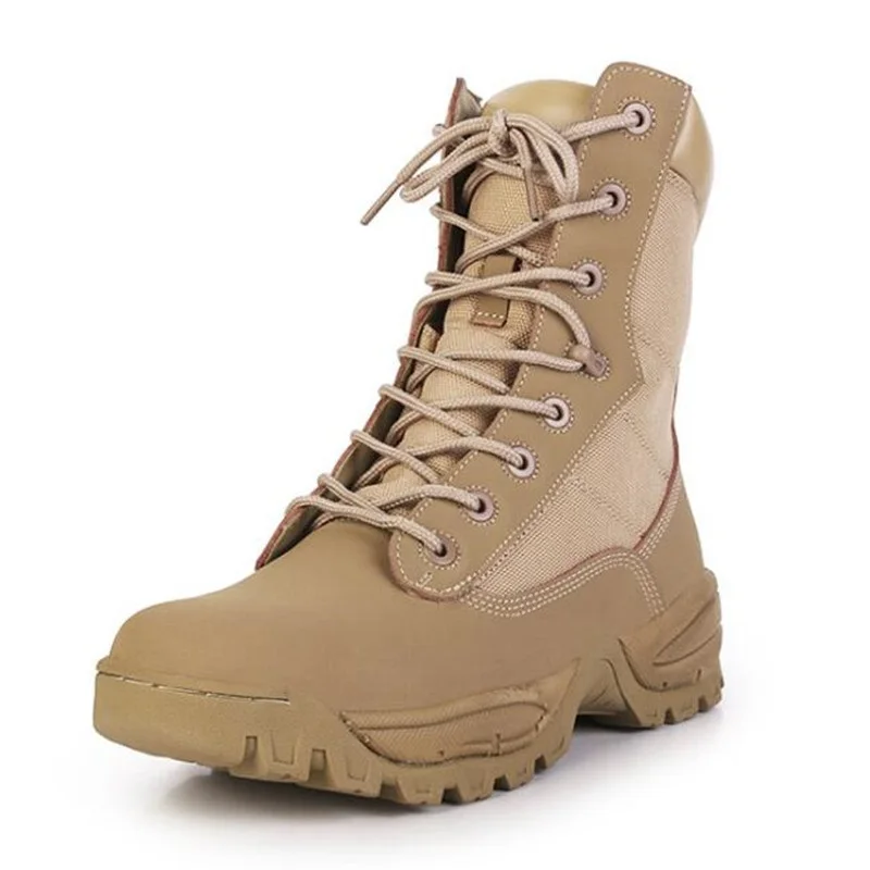 Men Military Shoes Army Boots Men Leather Shoes Breathable Male Special